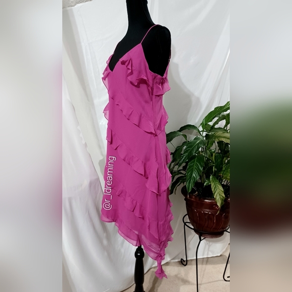 NWT All-Over Ruffle Mini Dress Size Large in Pink by Abercrombie & Fitch - Picture 3 of 8